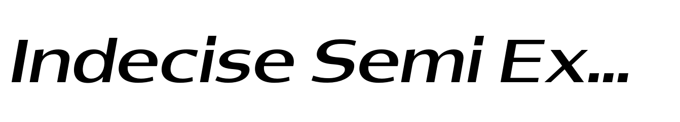 Indecise Semi Expanded Regular Italic